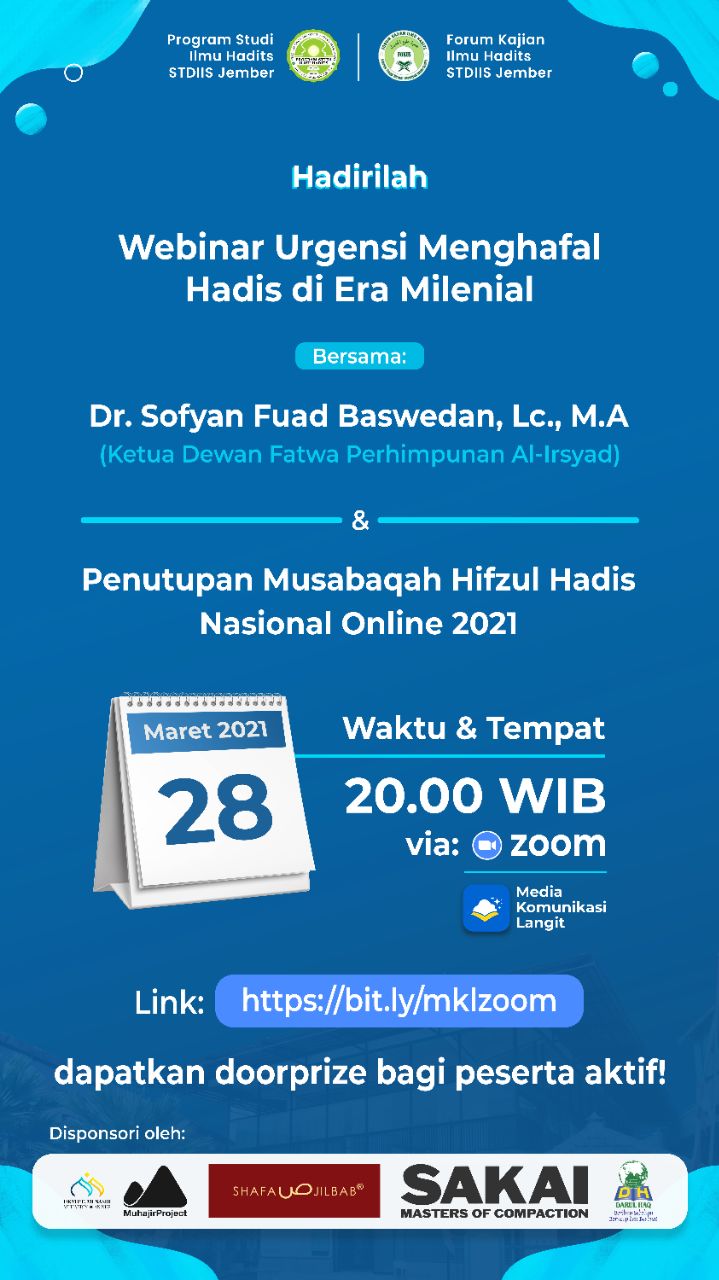 Read more about the article Penutupan dan Pengumuman Pemenang Musabaqah Hifzul Hadis Nasional Online 2021